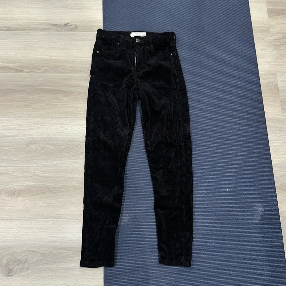 Topshop black corduroy Jamie jeans